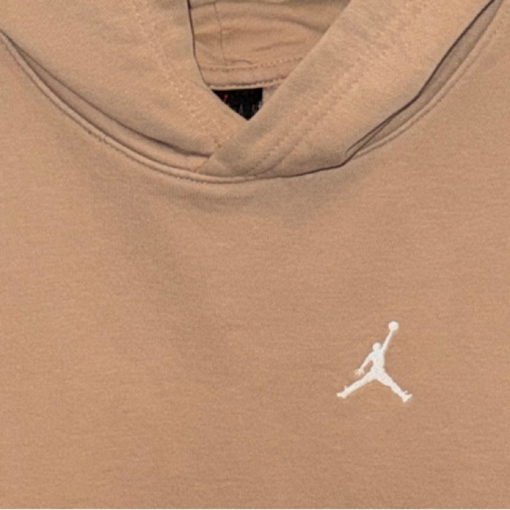 Jordan Boy’s Tan Pullover Hoodie - Small Jumpman Logo